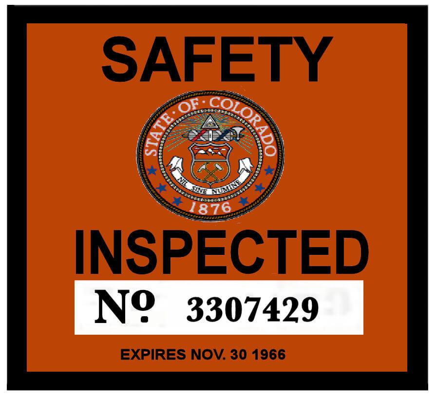 (image for) 1966 Colorado Inspection Sticker